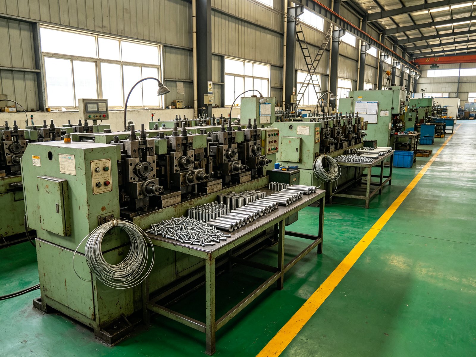 Cold heading fastener production