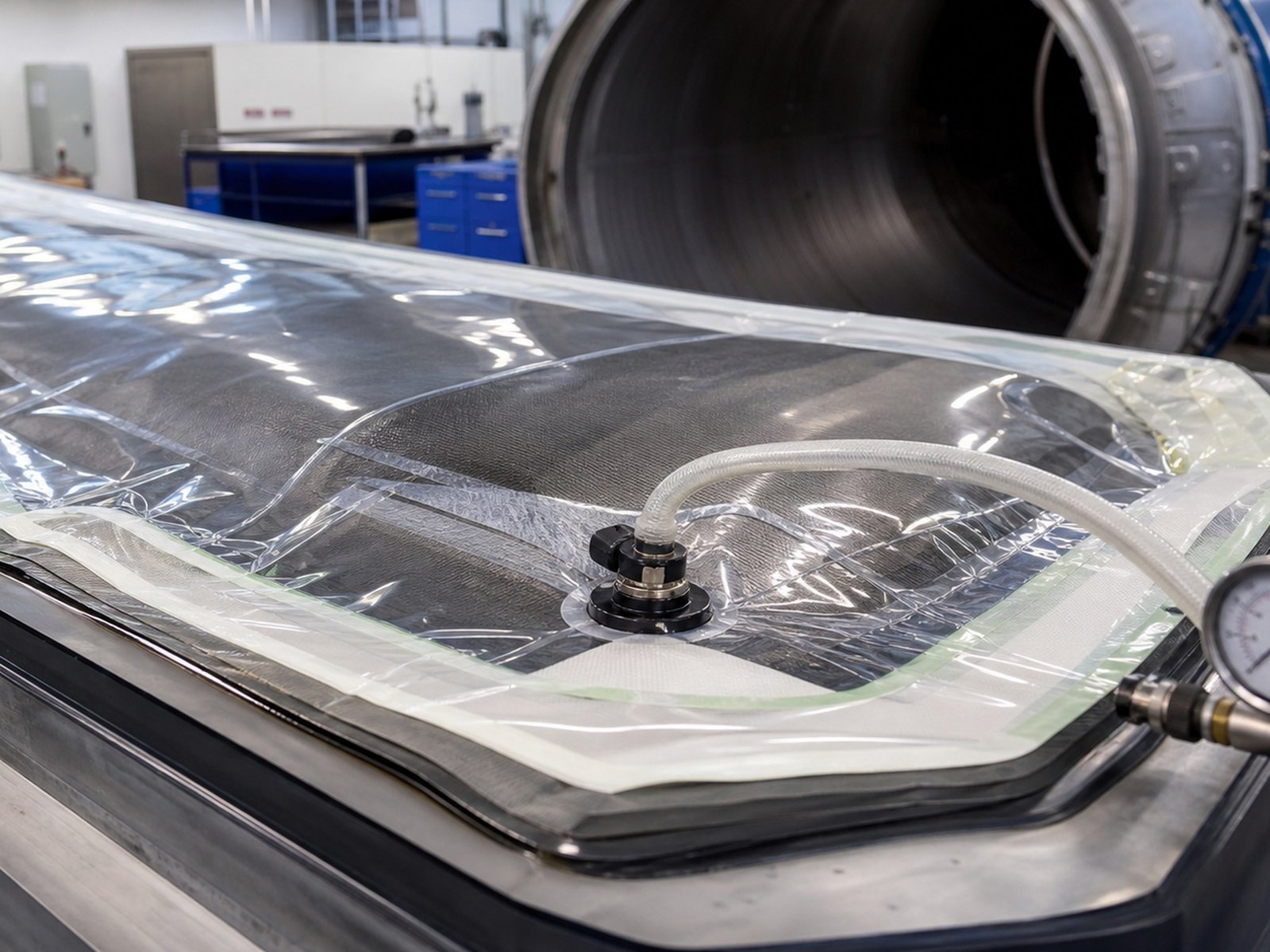Carbon fiber composite autoclave curing